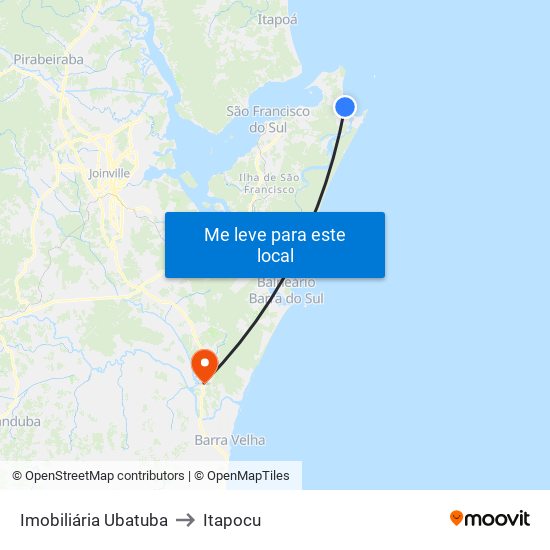 Imobiliária Ubatuba to Itapocu map
