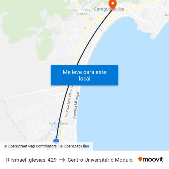 R Ismael Iglesias, 429 to Centro Universitário Módulo map