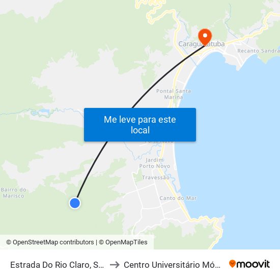 Estrada Do Rio Claro, S/Nº to Centro Universitário Módulo map