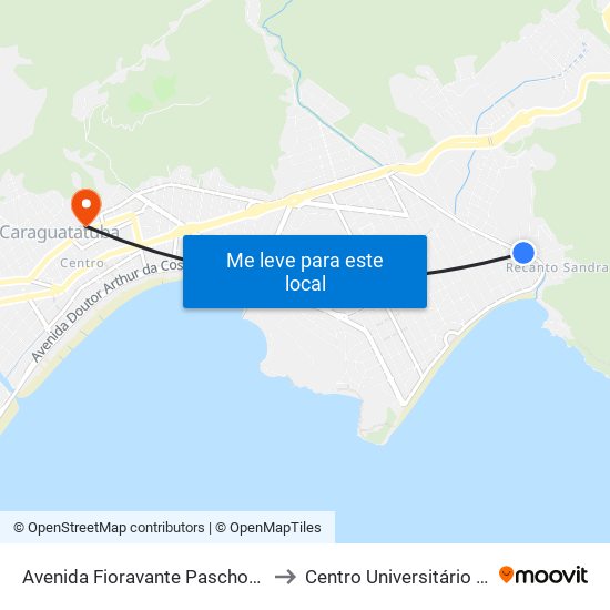 Avenida Fioravante Paschoalim 1115 to Centro Universitário Módulo map