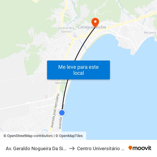 Av. Geraldo Nogueira Da Silva, S/Nº to Centro Universitário Módulo map