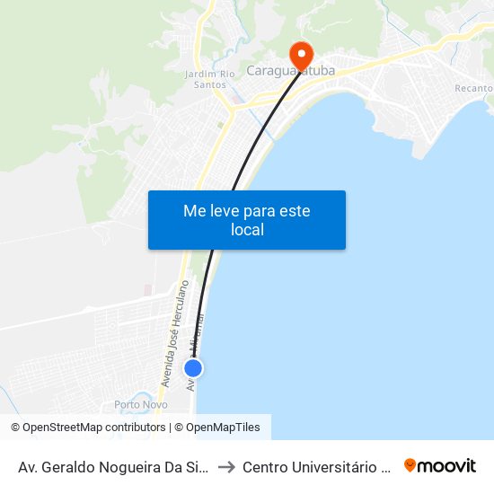 Av. Geraldo Nogueira Da Silva, S/Nº to Centro Universitário Módulo map