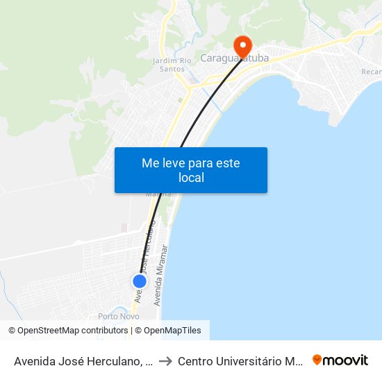 Avenida José Herculano, 4143 to Centro Universitário Módulo map