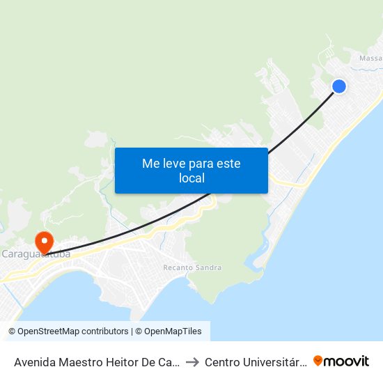 Avenida Maestro Heitor De Carvalho 838-932 to Centro Universitário Módulo map