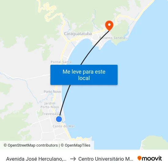 Avenida José Herculano, 8397 to Centro Universitário Múdulo map