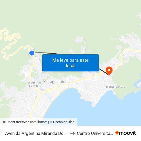 Avenida Argentina Miranda Do Nascimento , 305 to Centro Universitário Múdulo map