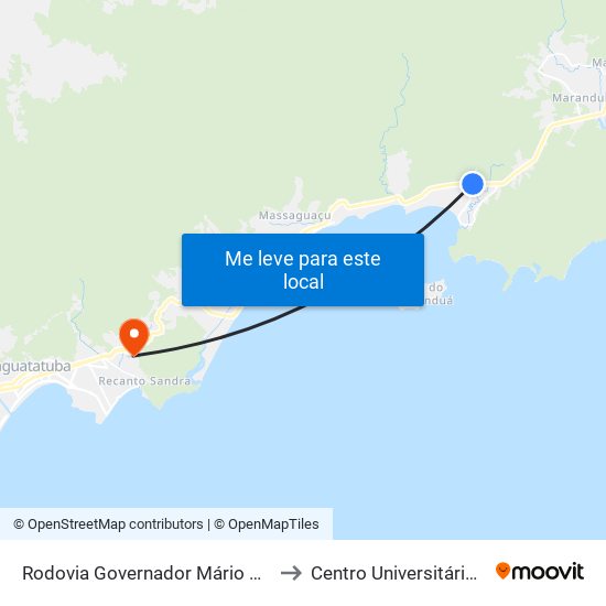 Rodovia Governador Mário Covas, 2540 to Centro Universitário Múdulo map
