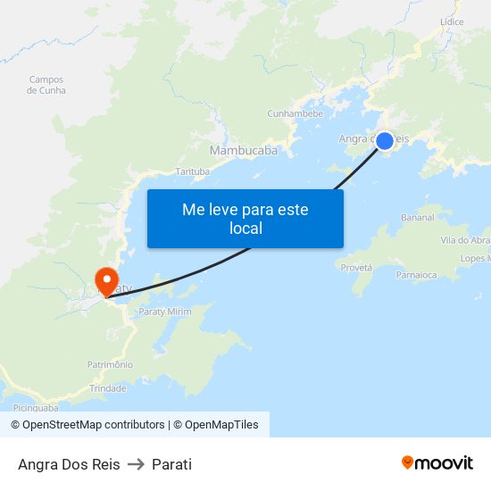 Angra Dos Reis to Parati map