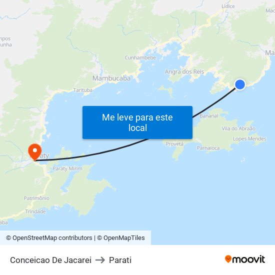 Conceicao De Jacarei to Parati map