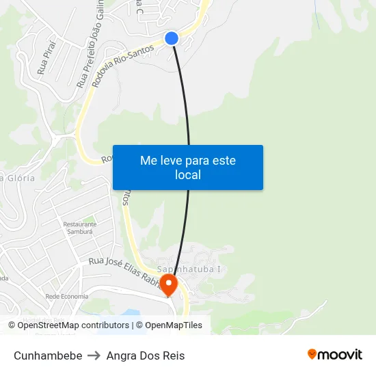 Cunhambebe to Angra Dos Reis map