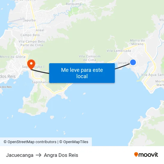 Jacuecanga to Angra Dos Reis map