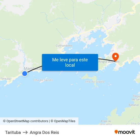 Tarituba to Angra Dos Reis map