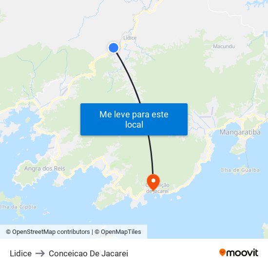 Lidice to Conceicao De Jacarei map