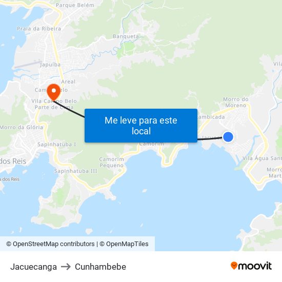 Jacuecanga to Cunhambebe map