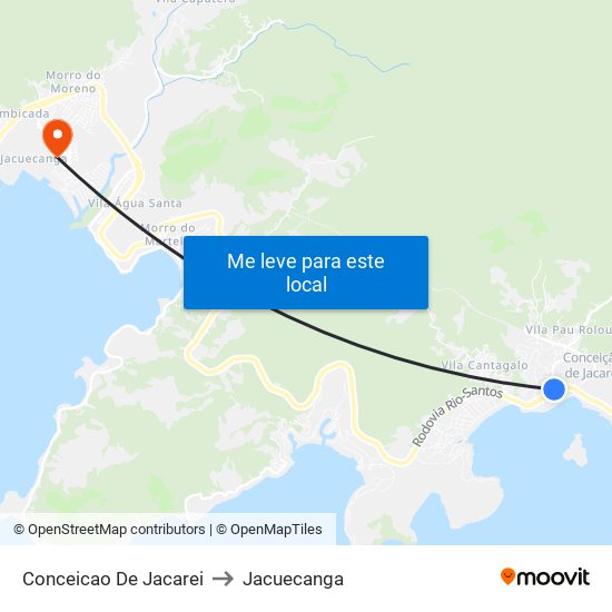 Conceicao De Jacarei to Jacuecanga map