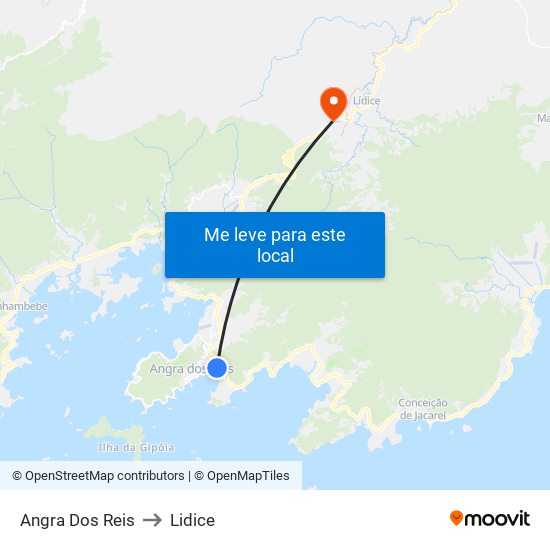 Angra Dos Reis to Lidice map