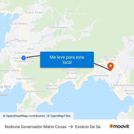 Rodovia Governador Mário Covas to Estácio De Sá map