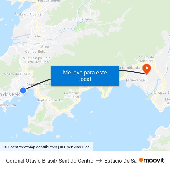 Coronel Otávio Brasil/ Sentido Centro to Estácio De Sá map