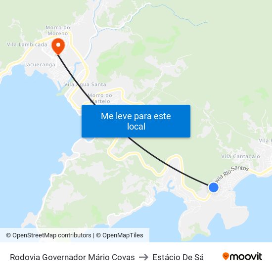 Rodovia Governador Mário Covas to Estácio De Sá map