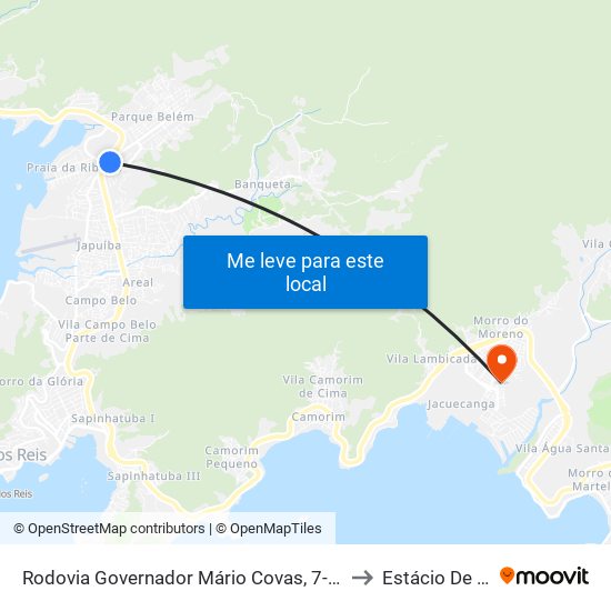 Rodovia Governador Mário Covas, 7-101 to Estácio De Sá map