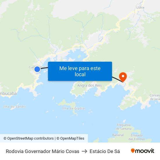 Rodovia Governador Mário Covas to Estácio De Sá map