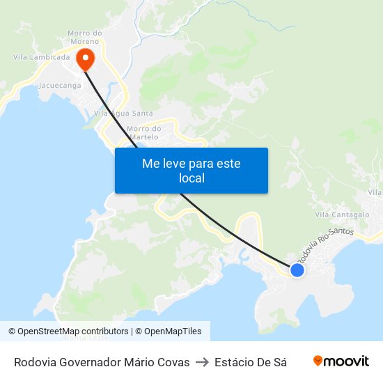 Rodovia Governador Mário Covas to Estácio De Sá map
