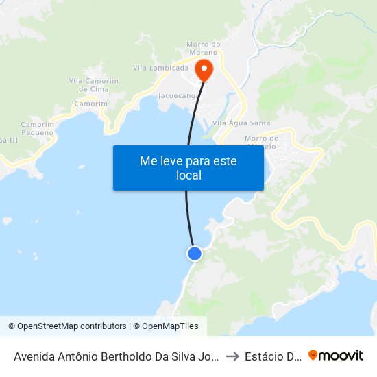 Avenida Antônio Bertholdo Da Silva Jordão, 6489 to Estácio De Sá map