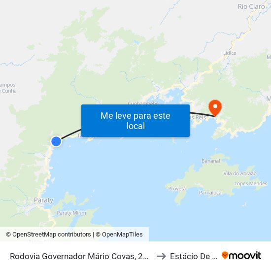 Rodovia Governador Mário Covas, 26212 to Estácio De Sá map