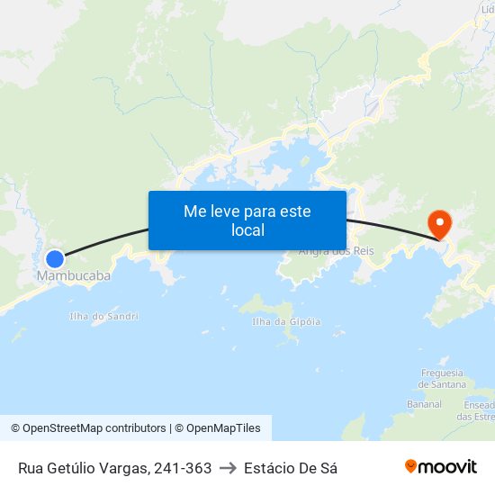 Rua Getúlio Vargas, 241-363 to Estácio De Sá map