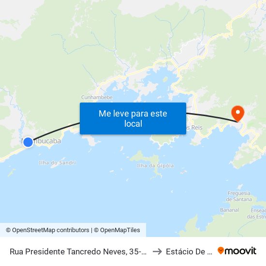 Rua Presidente Tancredo Neves, 35-123 to Estácio De Sá map