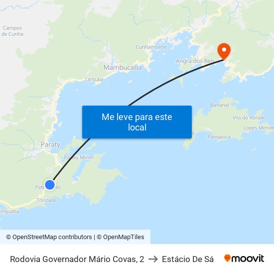 Rodovia Governador Mário Covas, 2 to Estácio De Sá map