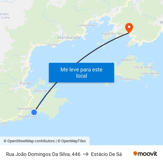 Rua João Domingos Da Silva, 446 to Estácio De Sá map