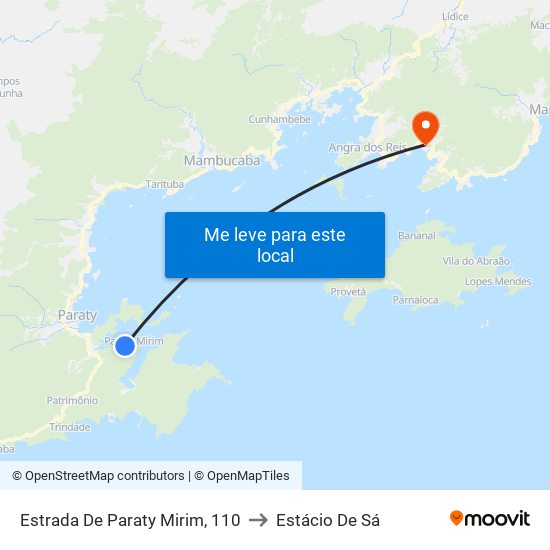 Estrada De Paraty Mirim, 110 to Estácio De Sá map