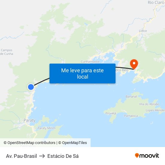 Av. Pau-Brasil to Estácio De Sá map