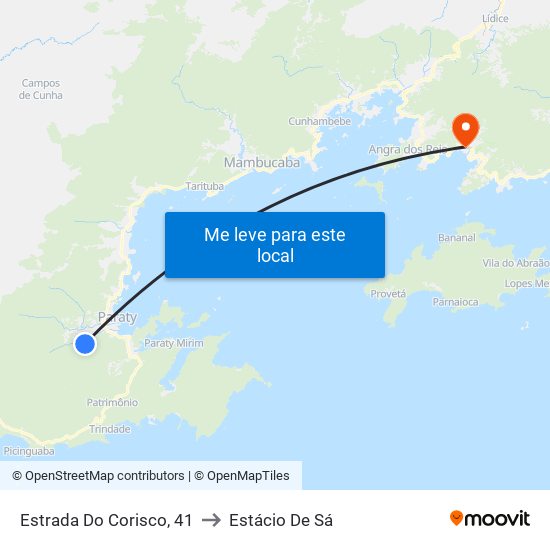 Estrada Do Corisco, 41 to Estácio De Sá map