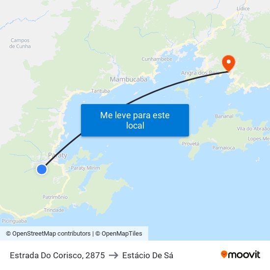 Estrada Do Corisco, 2875 to Estácio De Sá map
