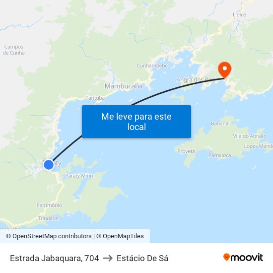 Estrada Jabaquara, 704 to Estácio De Sá map