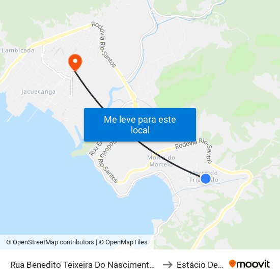 Rua Benedito Teixeira Do Nascimento, 320 to Estácio De Sá map