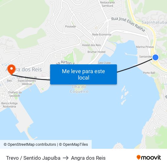 Trevo / Sentido Japuíba to Angra dos Reis map