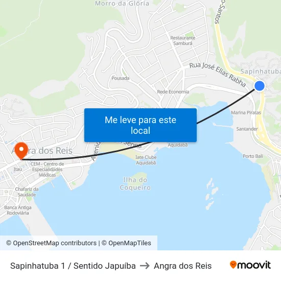 Sapinhatuba 1 / Sentido Japuíba to Angra dos Reis map