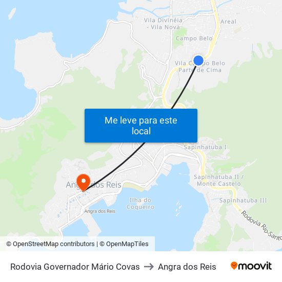 Rodovia Governador Mário Covas to Angra dos Reis map