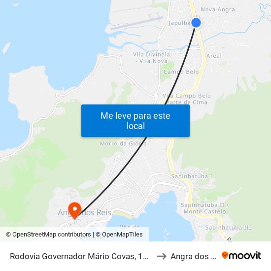 Rodovia Governador Mário Covas, 1923-2221 to Angra dos Reis map