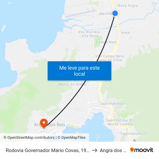 Rodovia Governador Mário Covas, 1923-2221 to Angra dos Reis map