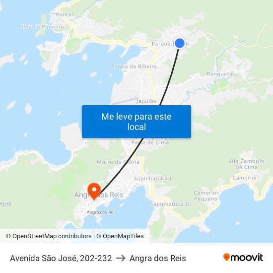 Avenida São José, 202-232 to Angra dos Reis map