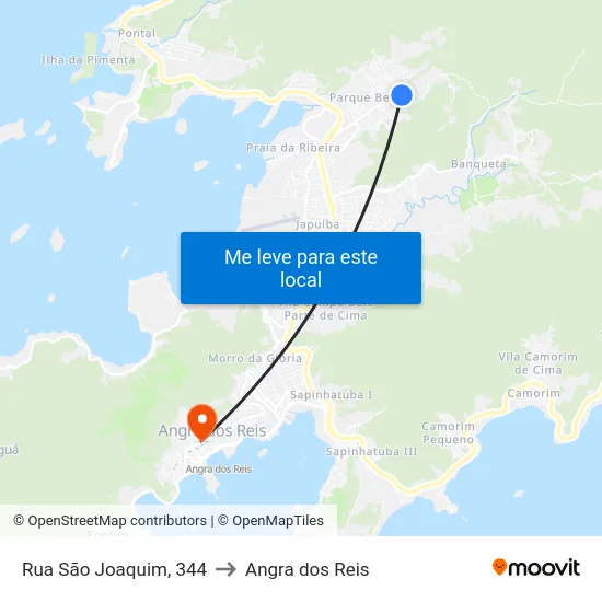 Rua São Joaquim, 344 to Angra dos Reis map