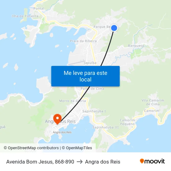 Avenida Bom Jesus, 868-890 to Angra dos Reis map