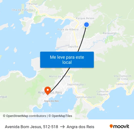 Avenida Bom Jesus, 512-518 to Angra dos Reis map