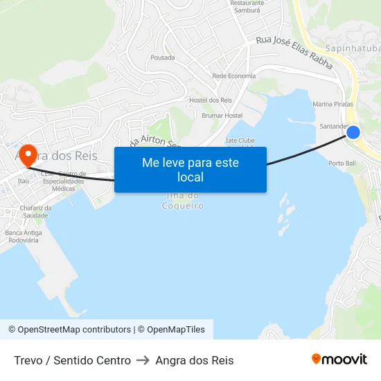 Trevo / Sentido Centro to Angra dos Reis map