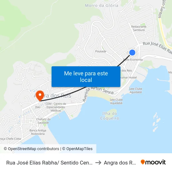 Rua José Elías Rabha/ Sentido Centro to Angra dos Reis map