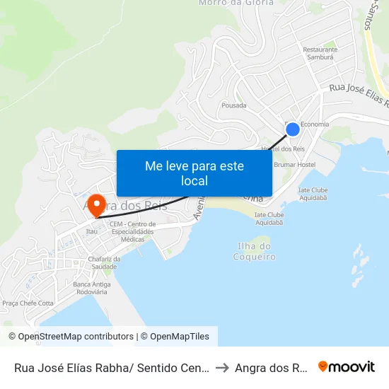 Rua José Elías Rabha/ Sentido Centro to Angra dos Reis map